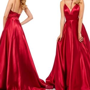 Red Sherri Hill prom dress